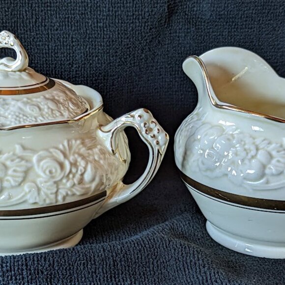 Vintage Crown Ducal Florentine Gold Band 2057 Sugar Bowl With Lid–c  1950s/1960s - Picture 7 of 7